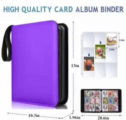 9 Pocket Trading Card Binder, 900 Pockets Basketball Binder for MTG, Top Load... - Image 3