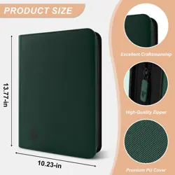Card Binder for Trading Cards 9 Pocket, Zip MTG Card Binders with 432 Side Lo... - Image 2