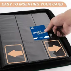 Card Binder for Trading Cards 9 Pocket, Zip MTG Card Binders with 432 Side Lo... - Image 3