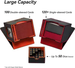 Elegant MTG Commander Deck Box - Holds 100 Double-Sleeved Cards, Black/Purple - Image 5