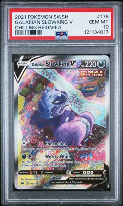 Galarian Slowking V Chilling Reign-Fa Pokemon Sword & Shield Chilling Reign 179 - Image 1