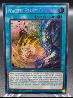 Peaceful Planet Calarium RA02-EN074 Yugioh 1st Edition Secret Rare NM - Image 1