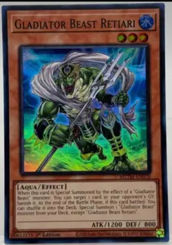 Yugioh - Gladiator Beast Retiari - MZTM-EN070 - Super Rare - NM/M - Image 1