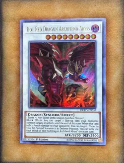 Yugioh Hot Red Dragon Archfiend Abyss DUPO-EN057 Ultra Rare 1st Ed NM - Image 1