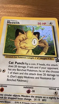MEOWTH - #10 Black Star Promo - Holo - Pokemon Card - NM - Near Mint - Image 2