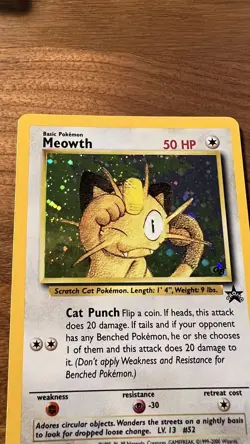 MEOWTH - #10 Black Star Promo - Holo - Pokemon Card - NM - Near Mint - Image 3