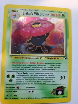 Erika's Vileplume Gym Holo Pokemon Card Base WOTC NM - Image 1