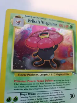 Erika's Vileplume Gym Holo Pokemon Card Base WOTC NM - Image 2