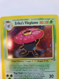 Erika's Vileplume Gym Holo Pokemon Card Base WOTC NM - Image 4