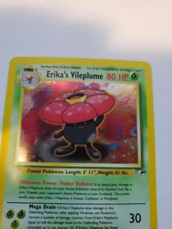 Erika's Vileplume Gym Holo Pokemon Card Base WOTC NM - Image 5