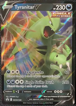 Tyranitar V SWSH109 SWSH: Sword & Shield Promo Cards Holo - Pokemon Card - Image 1