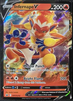 Infernape V SWSH252 SWSH: Sword & Shield Promo Cards Holo Pokemon Card - Image 1
