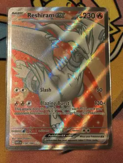 Reshiram ex 158/086 Ultra Rare Full Art White Flare Pokemon Card Mint - Image 1