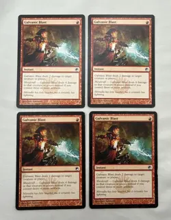 Galvanic Blast x4 MTG Scars of Mirrodin 4x Magic Good Heavy Play HP - Image 1