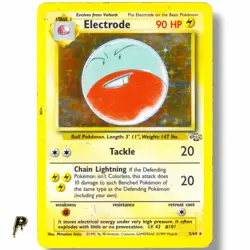 1999 Pokemon Jungle Base Unlimited Electrode 2/64 Holo Rare DMG/HP - Image 1