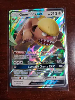 Pokemon TCG Gumshoos GX Sun & Moon Base Set 110/149 Holo Ultra Rare - Image 1