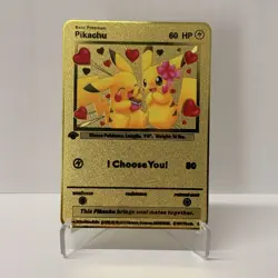 Pikachu Gold Metal Pokemon Card-Collectible Gift Display！ - Image 1