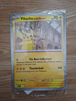 Pokemon TCG: Pikachu At The Museum Oversize Promo Card NEW AND SEALED - Image 1