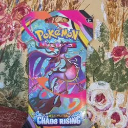 Pokemon TCG Mega Evolution Chaos Rising Booster Pack Lot 4 Packs English - Image 1