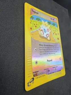 Pokemon TCG: Togepi #114/147 Aquapolis Set Reverse Holo MP/LP - Image 3