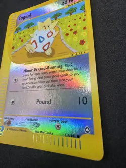 Pokemon TCG: Togepi #114/147 Aquapolis Set Reverse Holo MP/LP - Image 4