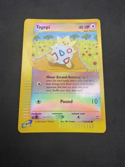 Pokemon TCG: Togepi #114/147 Aquapolis Set Reverse Holo MP/LP - Image 5