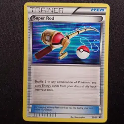 Super Rod 20/20 Holo Rare Dragon Vault Pokemon Heavily Played - Image 1