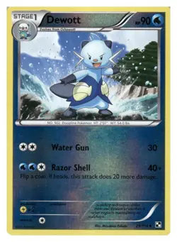 Dewott 29/114 Uncommon Black & White Pokemon Reverse Holo Lightly Played - Image 1