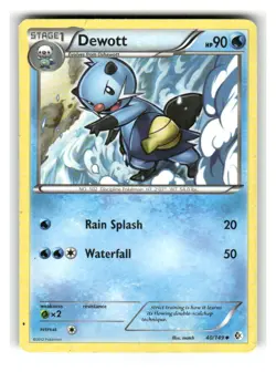 Dewott 40/149 Uncommon Boundaries Crossed Pokemon Moderately Played - Image 1