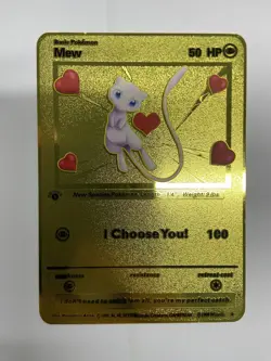 Mew Gold Metal Pokemon Card-Collectible Gift Display！ - Image 2