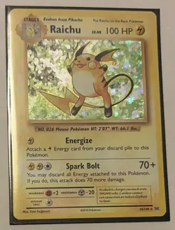 Pokemon Raichu Holo 36/108 XY Evolutions Rare Holo NM - Image 1