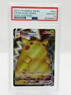 2020 Pokemon SWSH FA/Pikachu VMAX Vivid Voltage #044 PSA 10 - Image 2