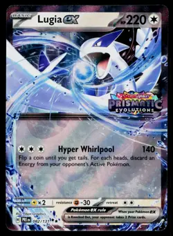 Lugia ex (Prismatic Evolutions Stamped) 082/131 Holofoil Pokemon Near Mint - Image 1