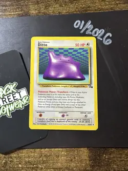 Ditto 18/62, Fossil Set, Rare Pokemon TCG, WOTC, Vintage 1999, NM/LP - Image 3