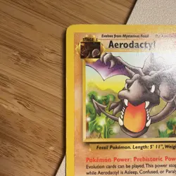1999 Pokemon Fossil 16/62 Aerodactyl Non-Holo Rare LP - Multiple Copies - Image 5
