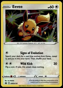 Eevee SWSH118 Holo Promo Sword & Shield Promo Pokemon Near Mint - Image 2