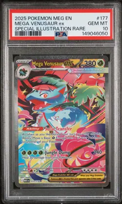 2025 POKEMON MEG EN-MEGA EVOLUTION #177 MEGA VENUSAUR EX PSA 10 - Image 1