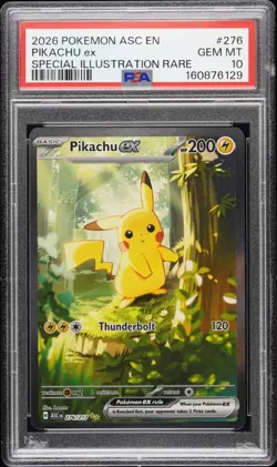 2026 POKEMON ASC EN-ASCENDED HEROES SPECIAL ILLUSTRATION RARE PIKACHU EX PSA 10 - Image 1