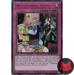 Yugioh Dragonmaid Tidying RA04-EN102 Ultra Rare 1st Edition NM - Image 1