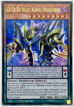 GFP2-EN002 D/D/D Vice King Requiem - Ultra Rare 1st Edition Near Mint YuGiOh - Image 1