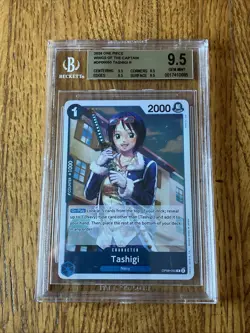 Tashigi Op06-050 Wings Of The Captain One Piece Card Game Tcg Graded 9.5 Beckett - Image 1