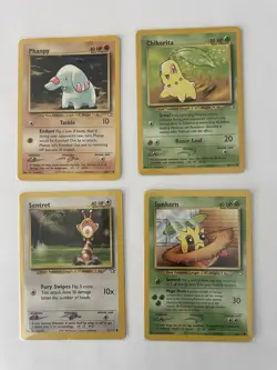 Pokemon TCG Neo Genesis & Team Rocket 8-Card Lot Chikorita Magikarp Phanpy - Image 1