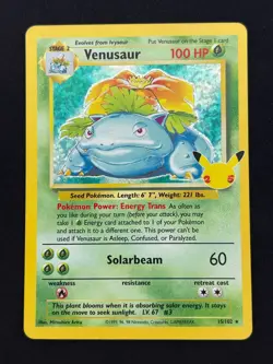 Venusaur 15/102 - Celebrations - Near Mint NM Pokemon Card - Image 1