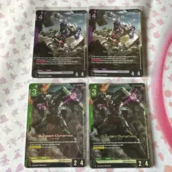 Gundam Exia ST07-001 LR X2 & Gundam Dynames ST07-005 LR X2- Gundam Card Game - Image 1
