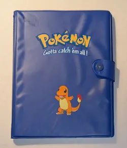 Vintage 1999 Pokemon Charmander Blue 4 Pocket 30 Page Trading Card Binder - Image 2