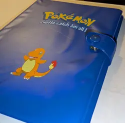Vintage 1999 Pokemon Charmander Blue 4 Pocket 30 Page Trading Card Binder - Image 5