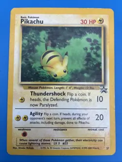 LP Pikachu 27 WOTC Black Star Promo Series Nintendo Pokemon Card - Image 1