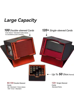Mage Tech Commander Deck Box for TCGs Magnetic Card Holder Purple and Pink - Image 4