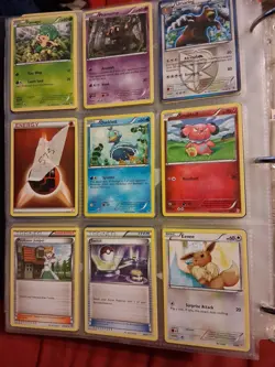 Pokemon TCG Mixed Card Lot Of 9, Eevee, Snubbull, Ducklett, Pansage, Trainer - Image 1