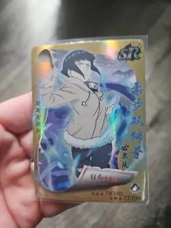 Hinata Hyuga Naruto Premium Booster Hinata Hyuga SR 019 Foil Holo Trading Card - Image 1